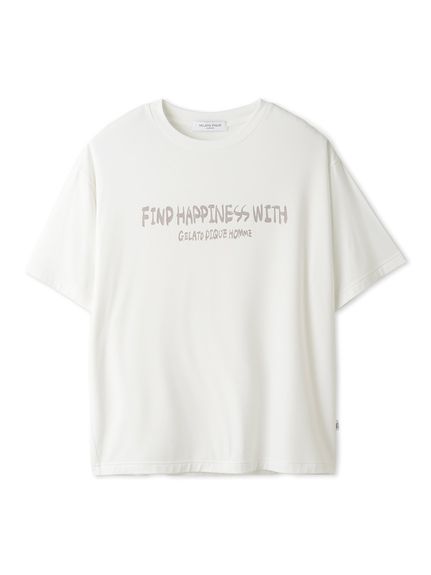 【HOMME】メッセージワンポイントロゴTシャツ