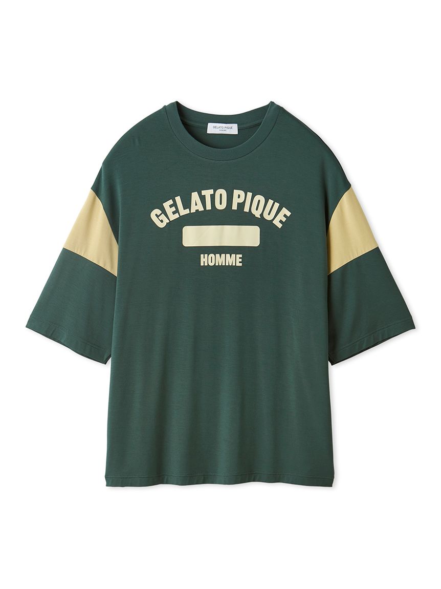 HOMME】レーヨンカレッジロゴTシャツ(カットソー・Tシャツ)｜ルームウェア・パジャマ通販のgelatopique（ジェラートピケ）公式サイト