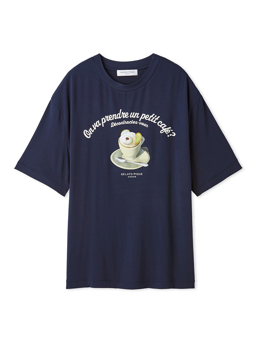 全商品オープニング価格! HOMME】レーヨンカプチーノベアワンポイントTシャツ(カットソー 服&ファッション小物