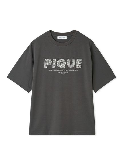 HOMME】【接触冷感】COOLレーヨンデザートロゴTシャツ