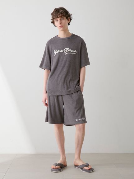 ONLINE限定】【HOMME】パイルロゴ刺繍Tシャツ&ハーフパンツ
