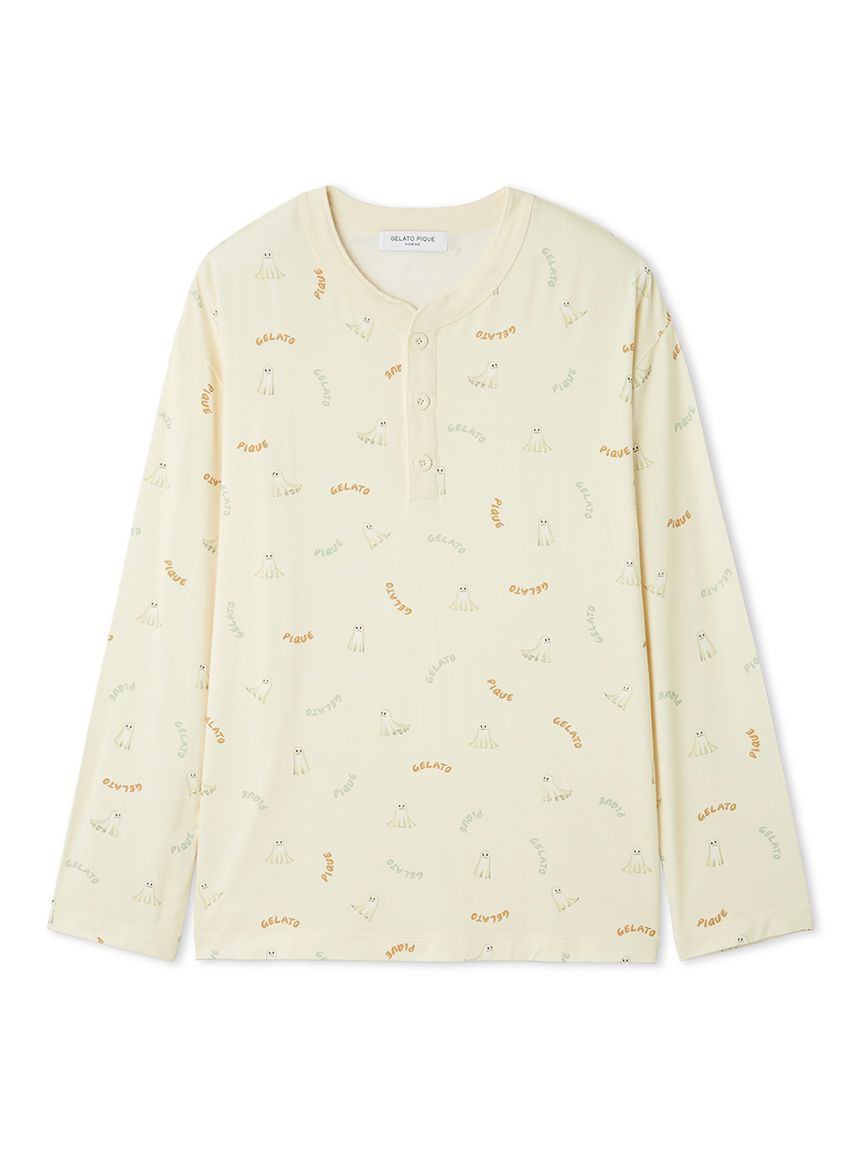 HOMME】TRICK GHOST柄ロンT(カットソー・Tシャツ)｜ルームウェア