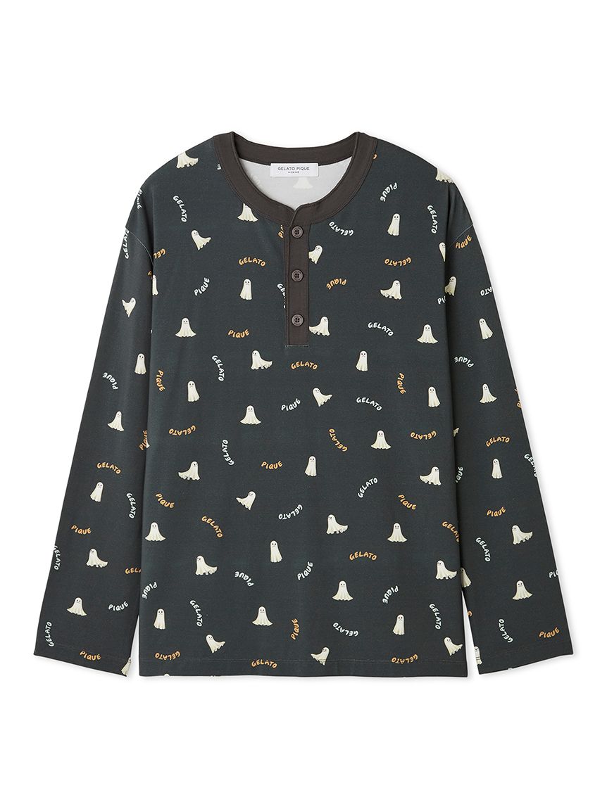 新品タグ付　ルームウェア　シェリーメイ　長袖　ジェラートピケ gelato pique ジェラートピケ シーズーワンポイントロンT pwct254256