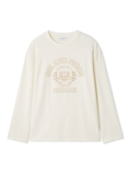 ジェラートピケ　長袖　カットソー モチーフロゴロンT(カットソー・Tシャツ)｜ルームウェア