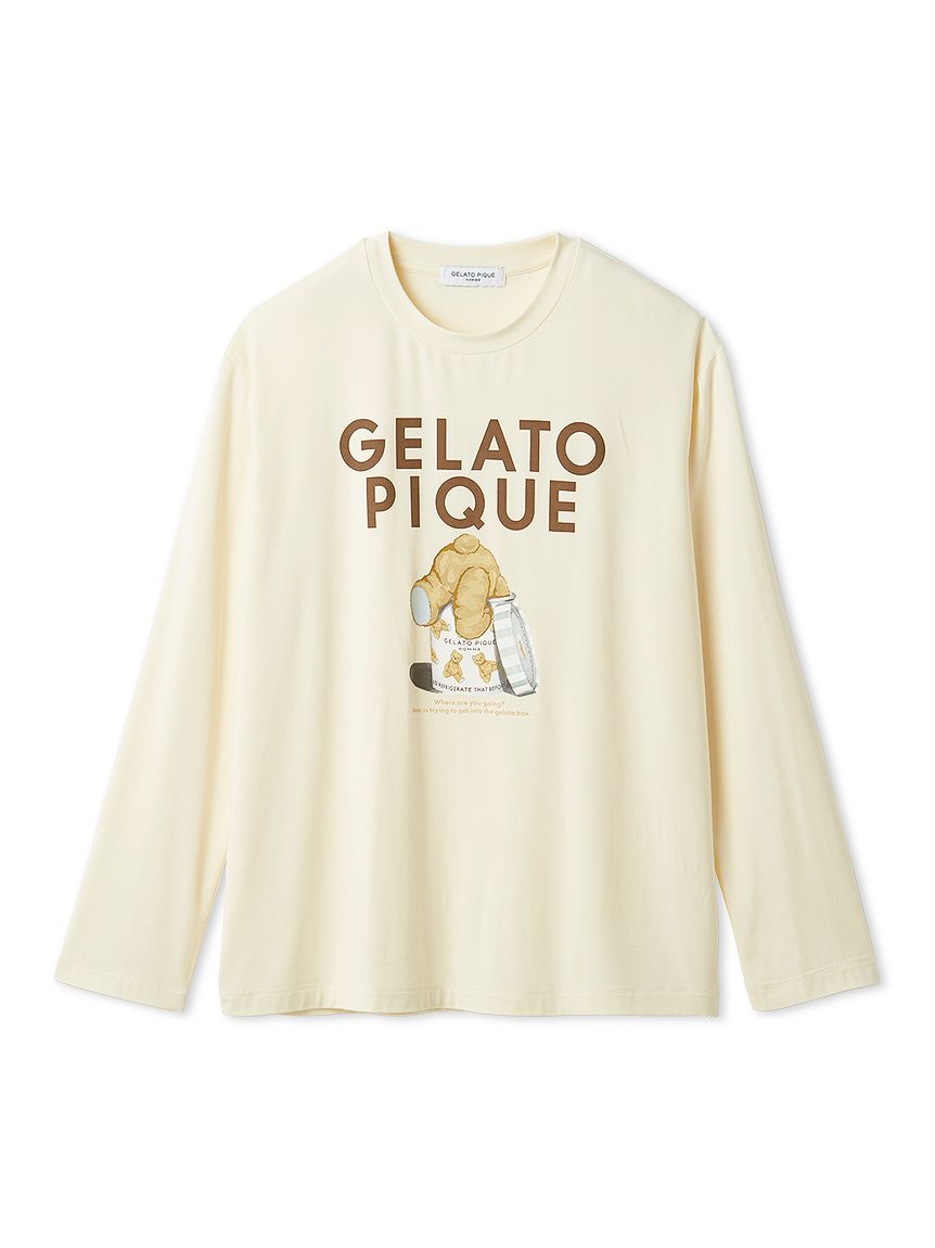 HOMME】レーヨンジェラートベアプリントロンT(カットソー・Tシャツ