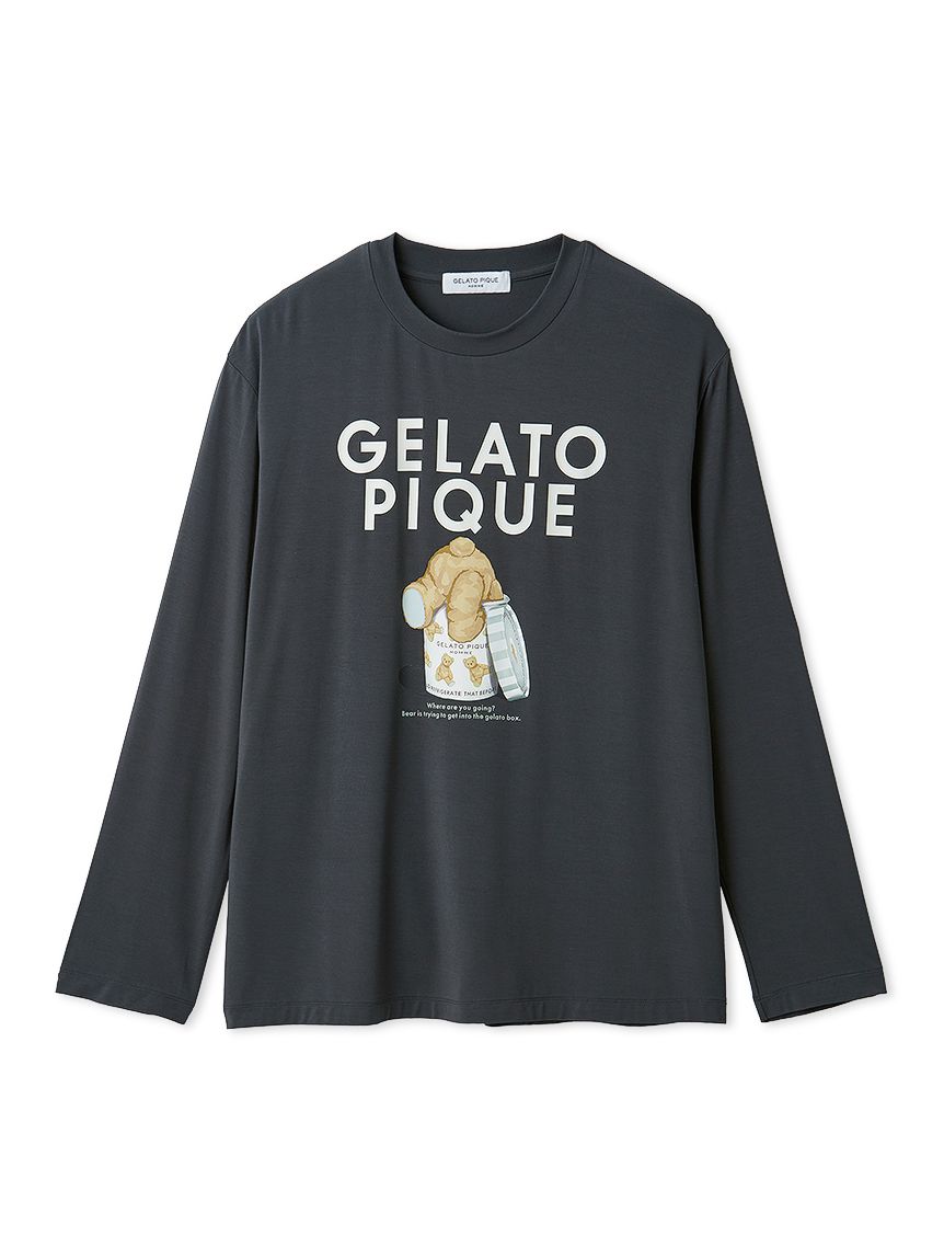 HOMME】レーヨンジェラートベアプリントロンT(カットソー・Tシャツ