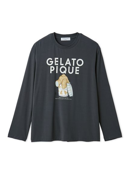HOMME】レーヨンジェラートベアプリントロンT(カットソー・Tシャツ