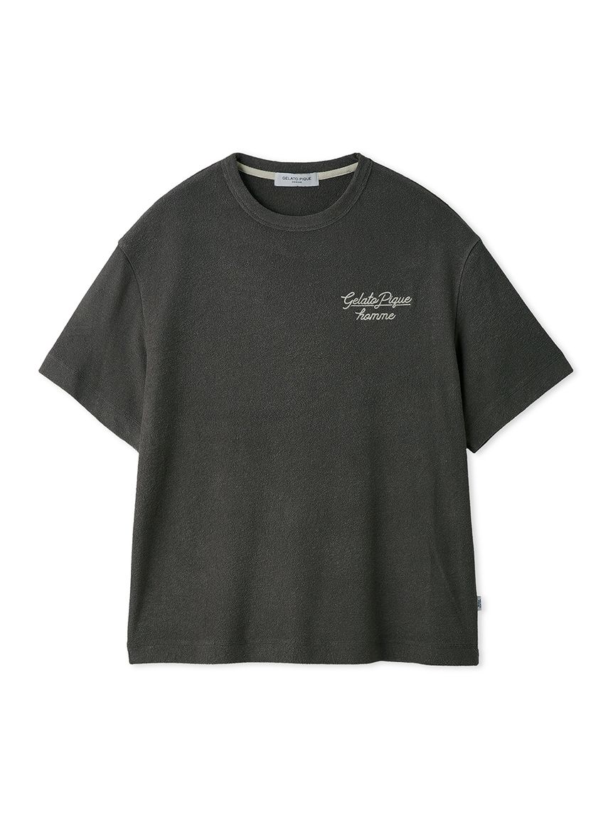 HOMME】【接触冷感】【UVカット】パイルワンポイントロゴ刺繍プル