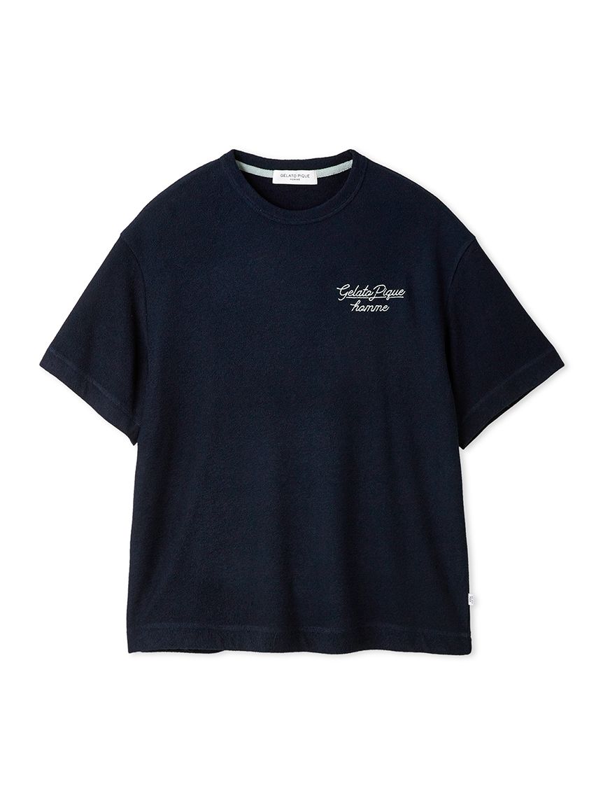 HOMME】【接触冷感】【UVカット】パイルワンポイントロゴ刺繍プル