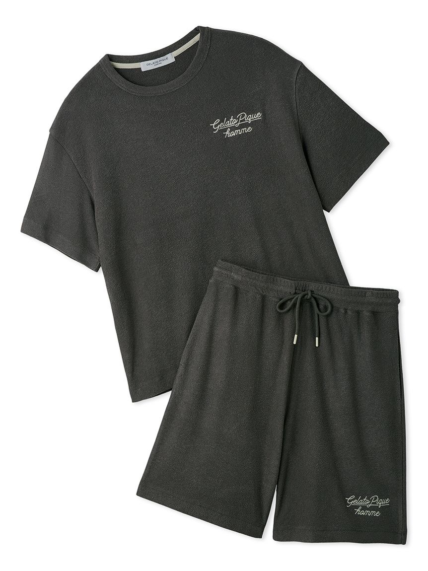 ONLINE限定】【HOMME】【接触冷感】【UVカット】パイルワンポイント