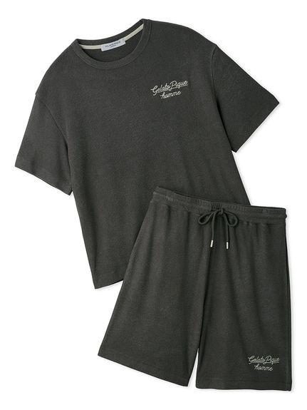 ONLINE限定】【HOMME】【接触冷感】【UVカット】パイルワンポイント
