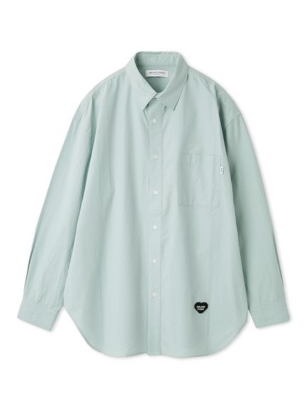 【ONLINE限定】【HOMME】ハートワッペンレギュラーカラーシャツ(LBLU-M)