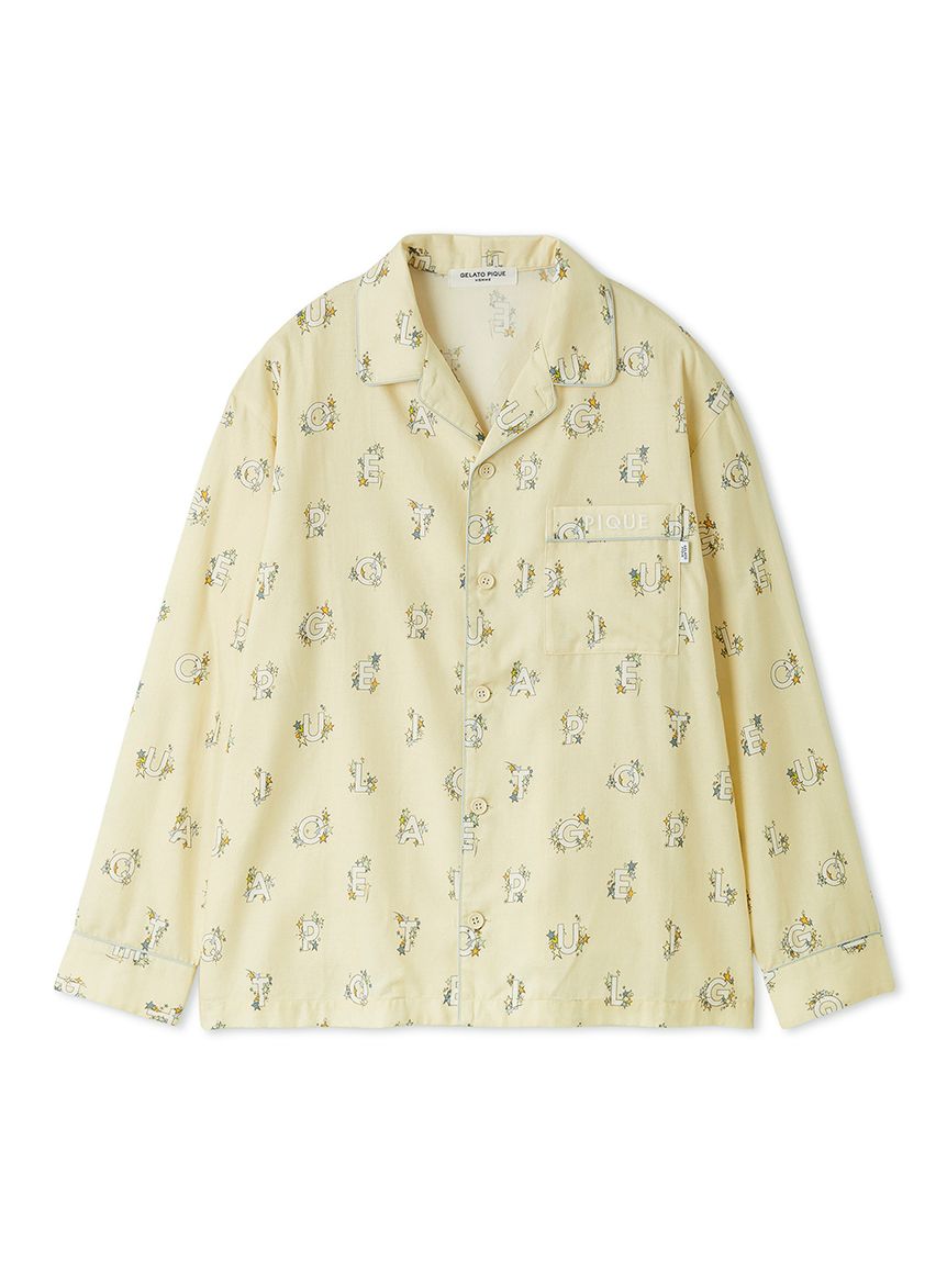 HOMME】スターロゴ総柄プリントシャツ(シャツ)｜ルームウェア