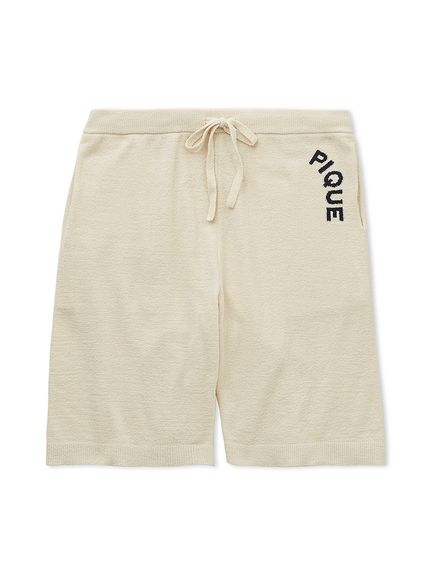 【HOMME】エアモコピケロゴジャガードハーフパンツ