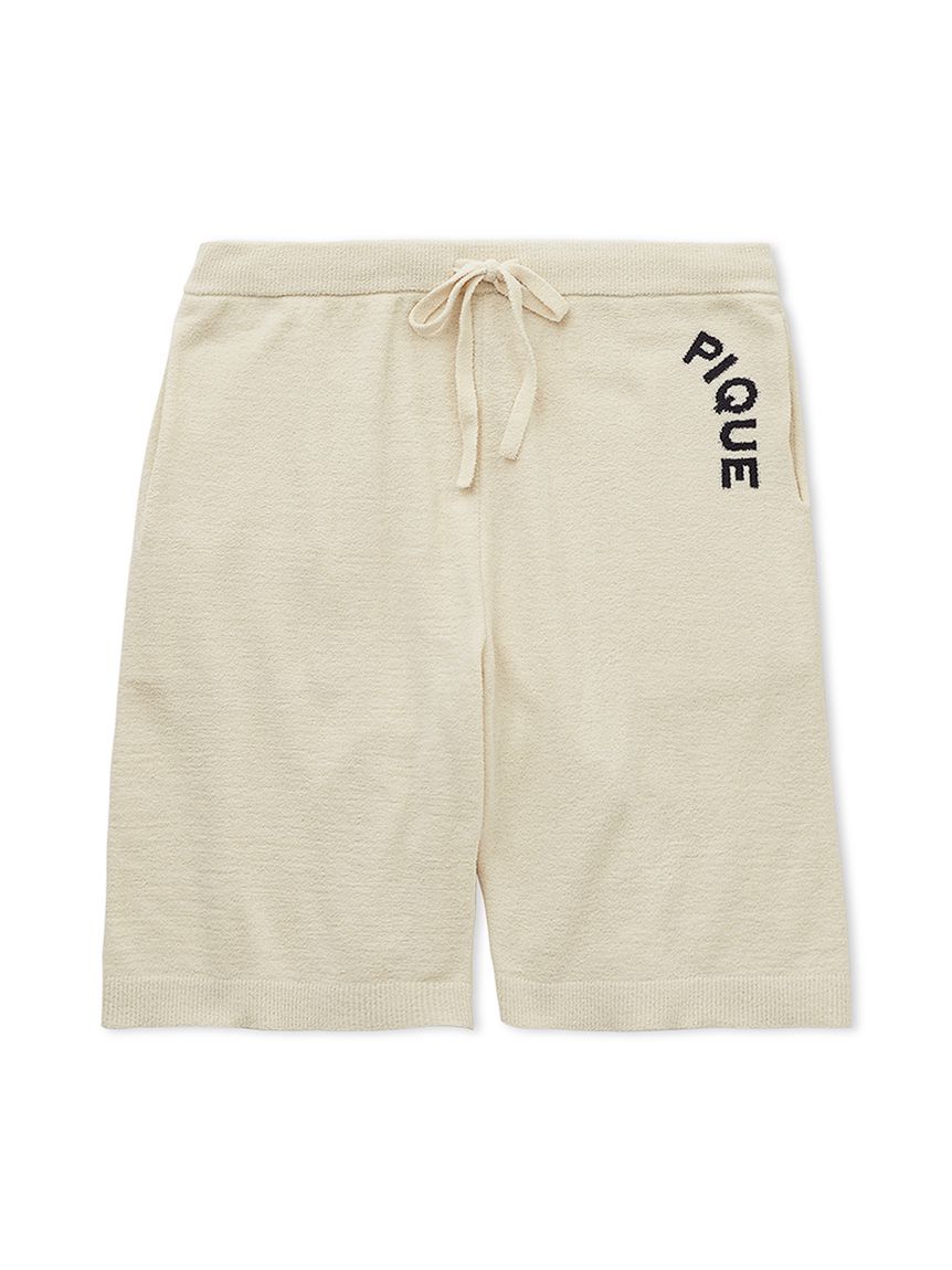 【HOMME】エアモコピケロゴジャガードハーフパンツ(CRM-M)