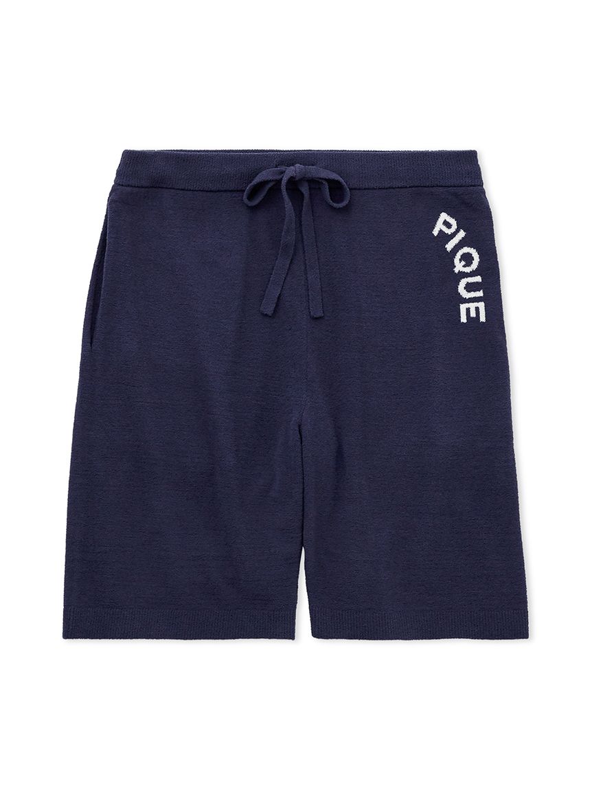 【HOMME】エアモコピケロゴジャガードハーフパンツ(NVY-M)