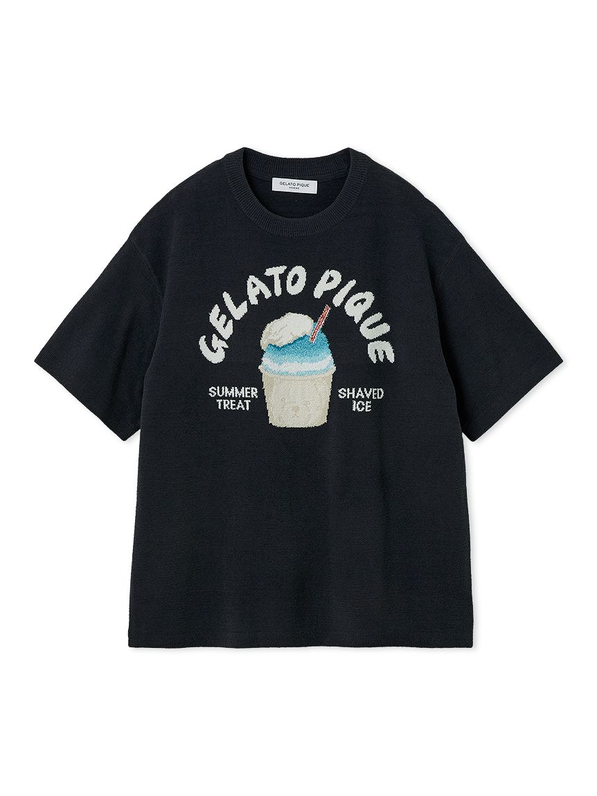 HOMME】エアリーモコベアかき氷ジャガードプルオーバー(ニット