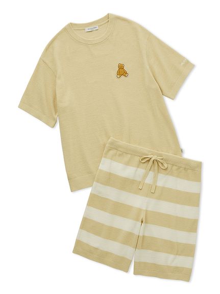 【ONLINE限定】【HOMME】エアモコベアワンポイントセットアップ(YEL-M)