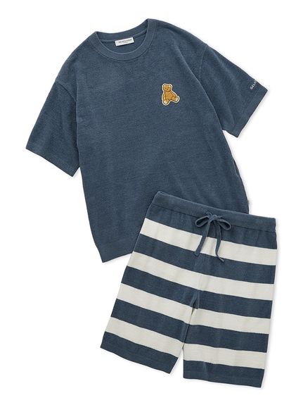 【ONLINE限定】【HOMME】エアモコベアワンポイントセットアップ(BLU-M)