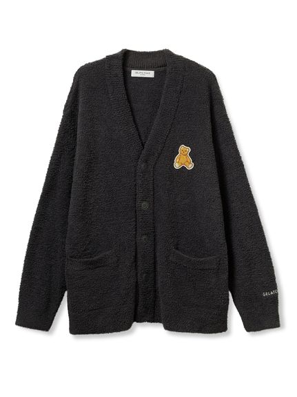 ONLINE限定】【HOMME】ベビモコベアワンポイントカーディガン