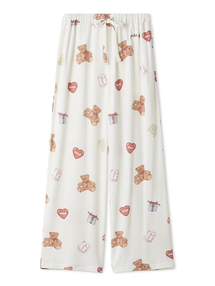 上下セット GELATO PIQUE ホワイト リボン ルームウェア ホワイト/白色系 通常｜ルームウェア・パジャマ通販の