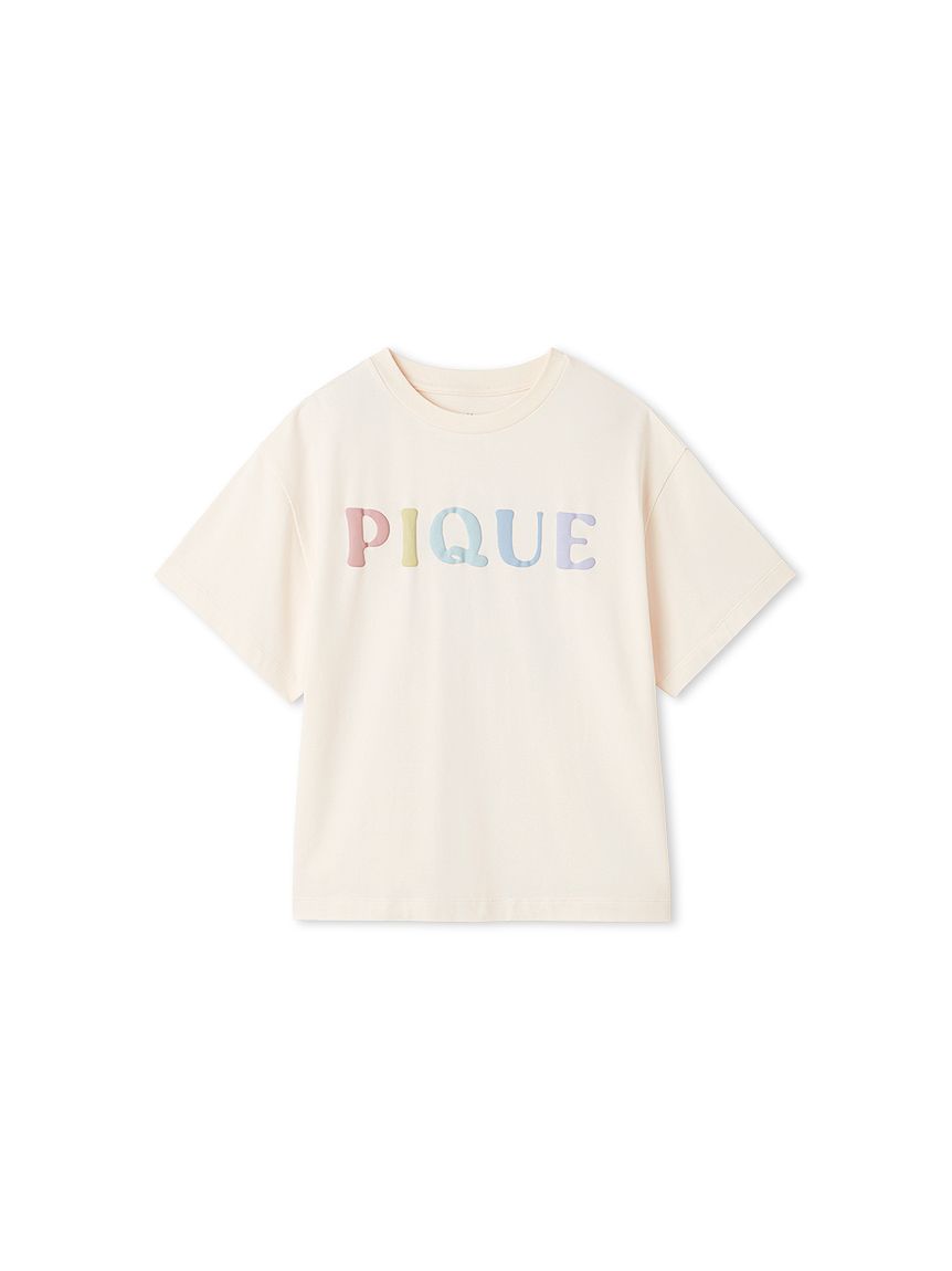 即納 [新品] ドーナツベアワンポイントTシャツ & 総柄ロングパンツ ピンク JUNIOR】ドーナツベアワンポイントTシャツ(トップス)｜ルーム