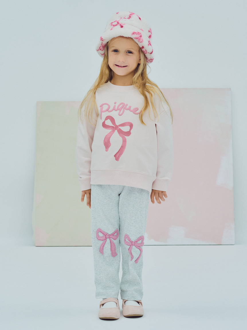 KIDS】リブアップリケパンツ(ロングパンツ)｜ルームウェア・パジャマ