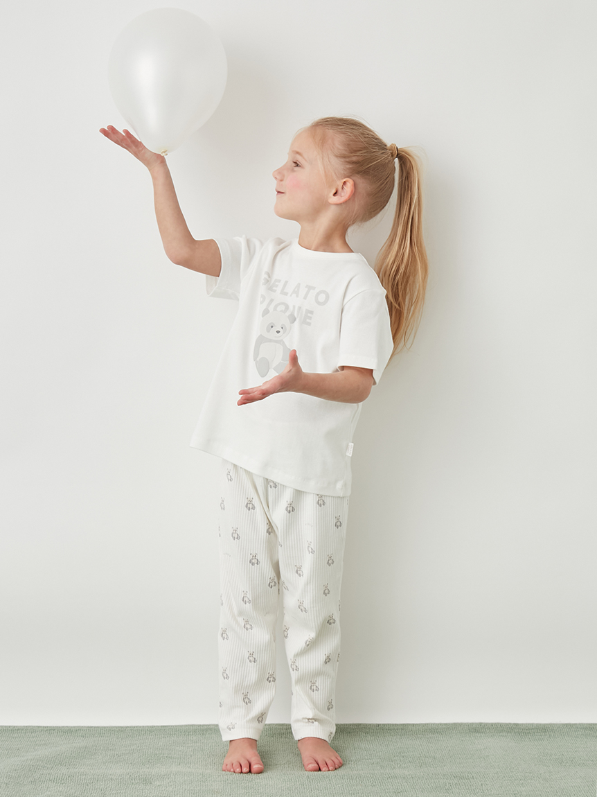 KIDS】ぬいぐるみ柄ロングパンツ(カットソー＆Tシャツ)｜ルームウェア