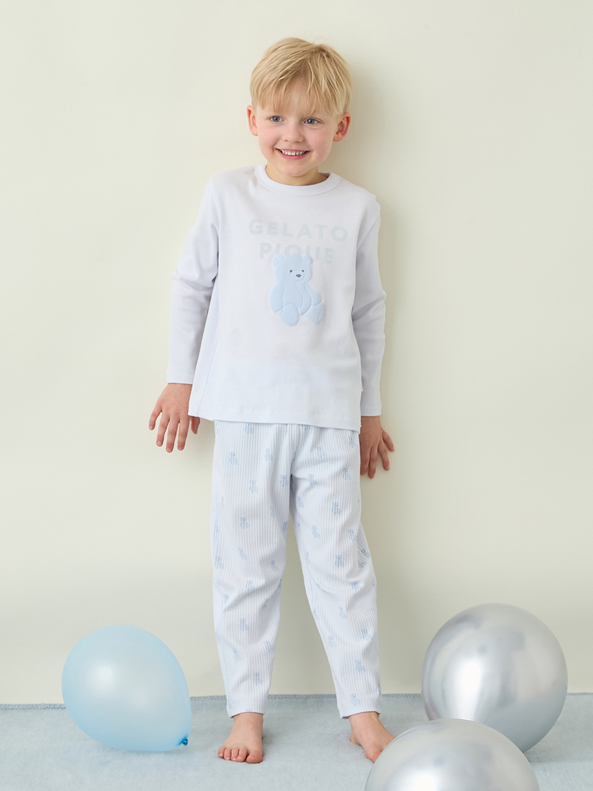 KIDS】ぬいぐるみ柄ロングパンツ(カットソー＆Tシャツ)｜ルームウェア