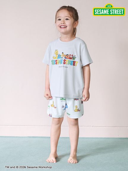 SESAME STREET】【KIDS】総柄ショートパンツ(ショートパンツ)｜ルーム