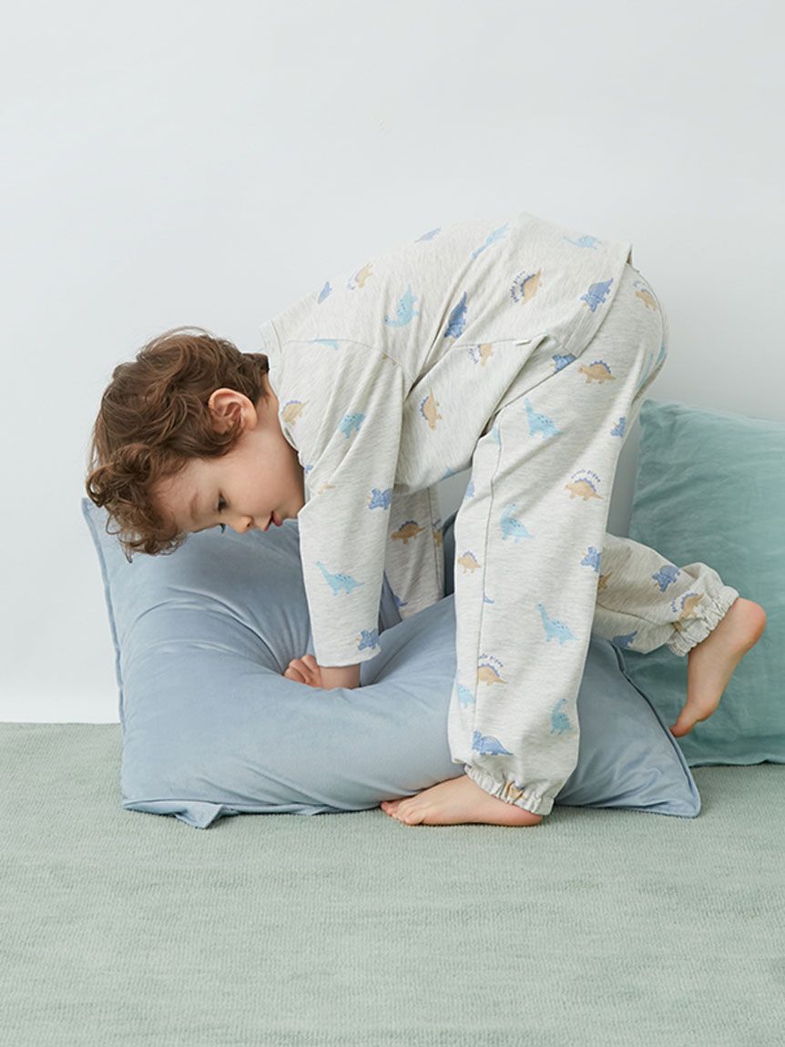 KIDS】ダイナソー柄ロングパンツ(ロングパンツ)｜ルームウェア