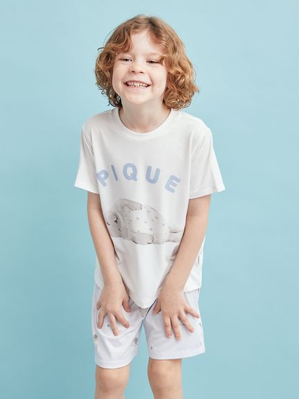 KIDS】【接触冷感】あざらしワンポイントTシャツ(カットソー＆T