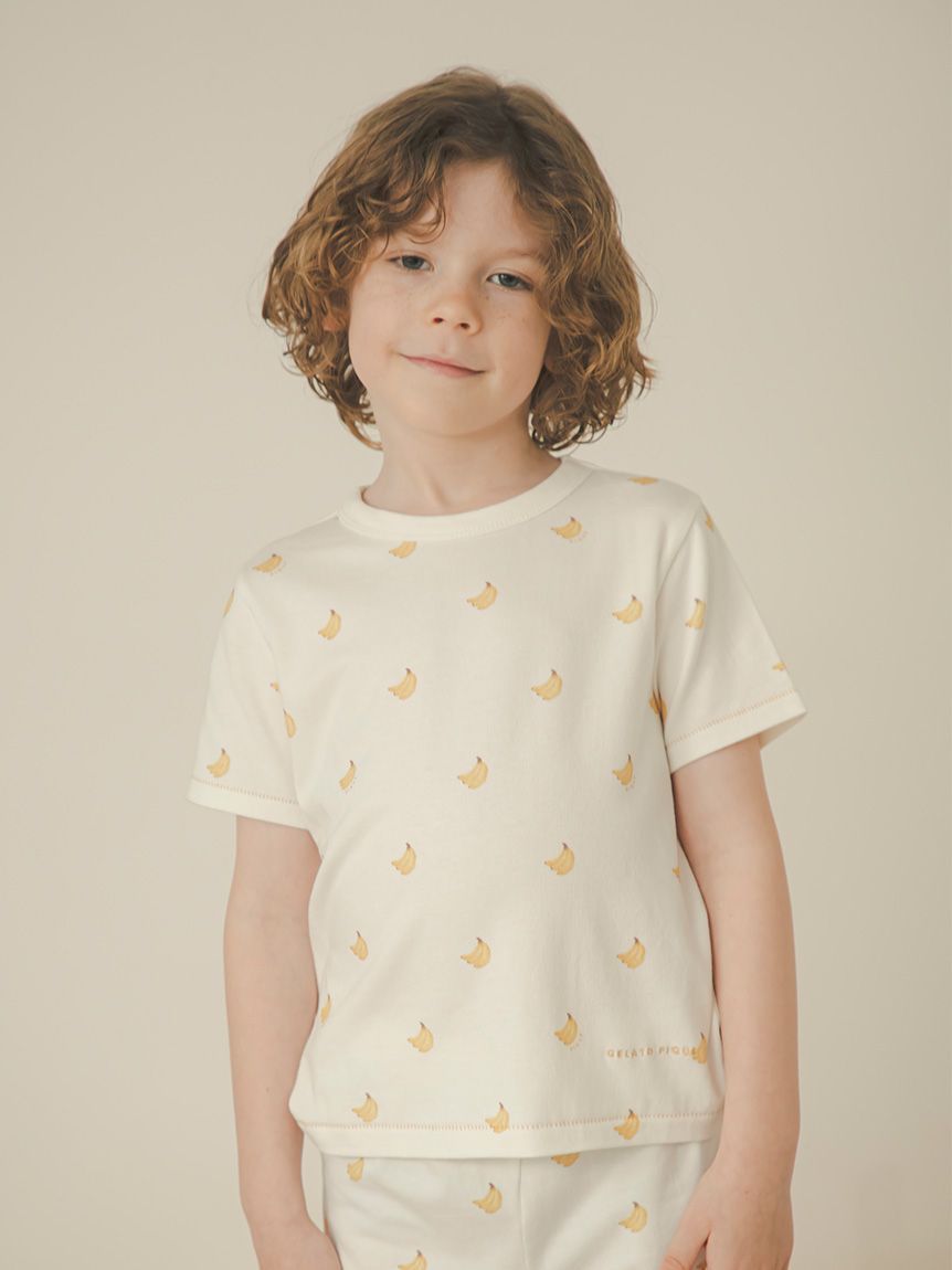 gelato pique ジェラート ピケ フルーツ柄 Tシャツ パンツ バナナ KIDS】バナナ柄Tシャツ(カットソー&Tシャツ)|ルームウェア