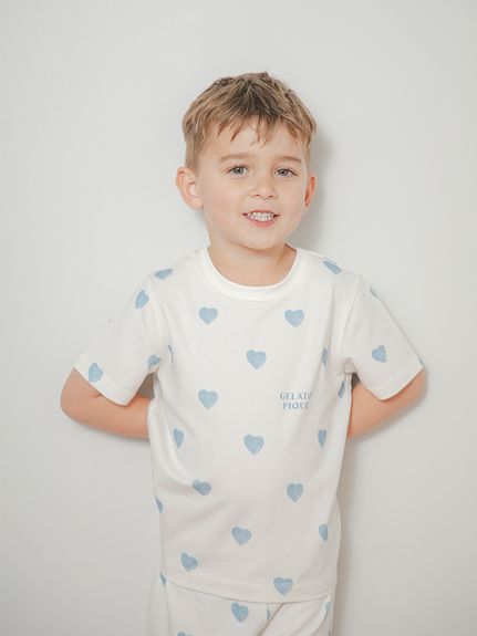 KIDS】ハート柄Tシャツ(カットソー＆Tシャツ)｜ルームウェア
