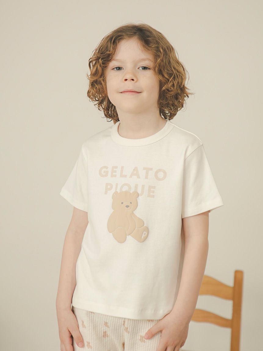 KIDS】ぬいぐるみワンポイントTシャツ(カットソー＆Tシャツ