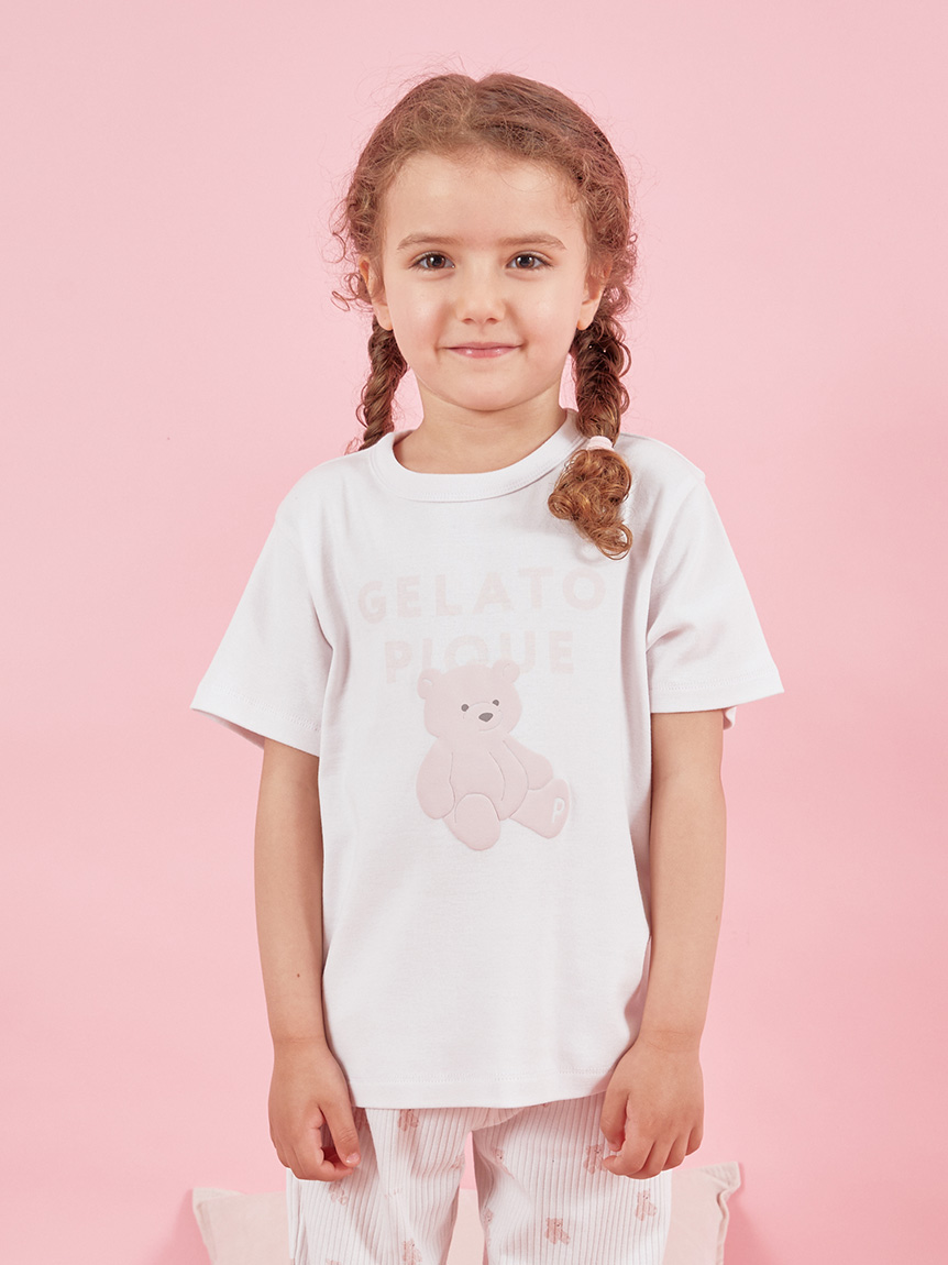 KIDS】ぬいぐるみワンポイントTシャツ(カットソー＆Tシャツ