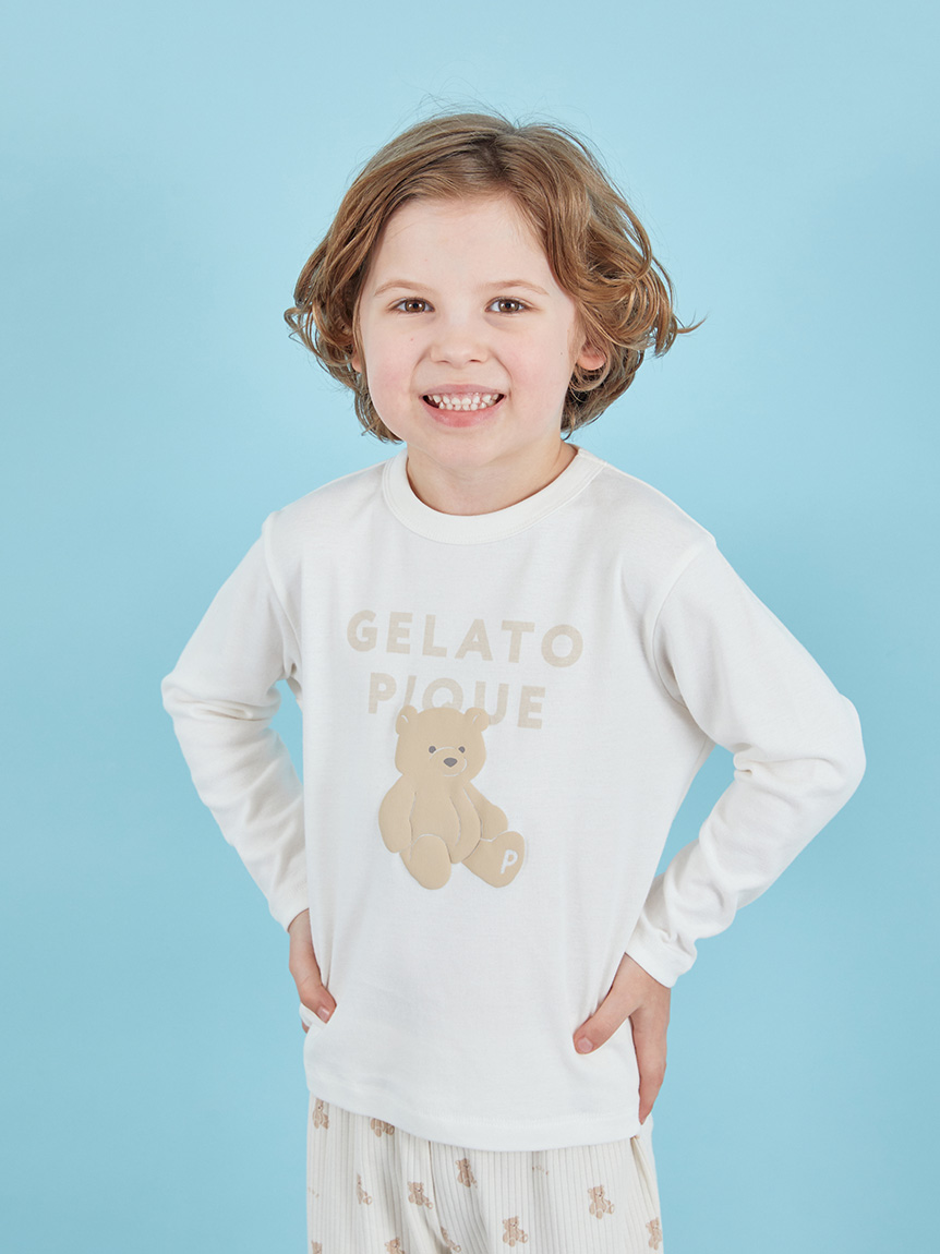 KIDS】ぬいぐるみワンポイントロンT(カットソー＆Tシャツ