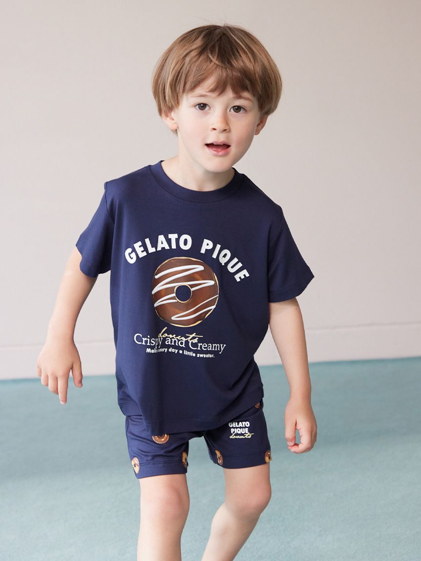 ジェラートピケ トップス 90 100 新品 KIDS】ドーナツワンポイントプリントTシャツ(カットソー＆Tシャツ