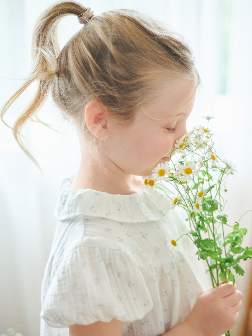 ジェラートピケ gelatopique リトルフラワー ルームウェア セット 販路限定】【KIDS】リトルフラワー柄ガーゼプルオーバー