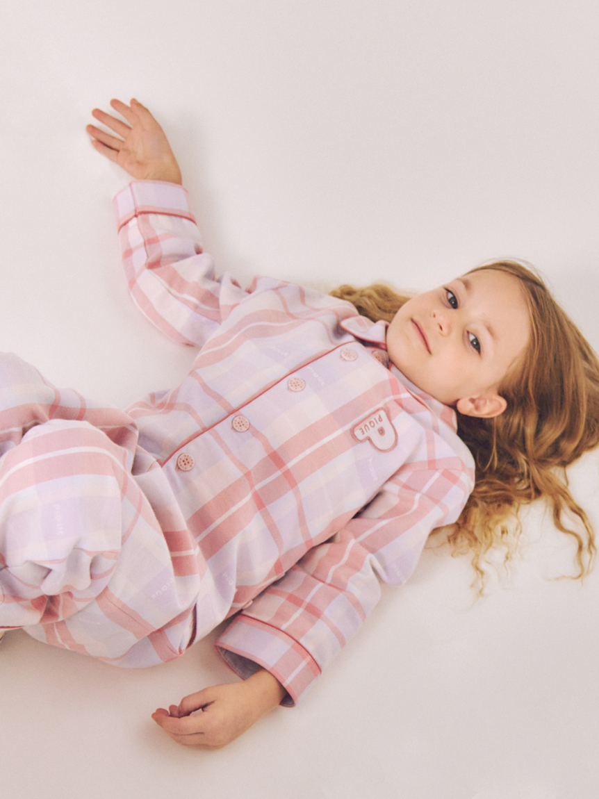 KIDS】チェック柄シャツ(カットソー＆Tシャツ)｜ルームウェア