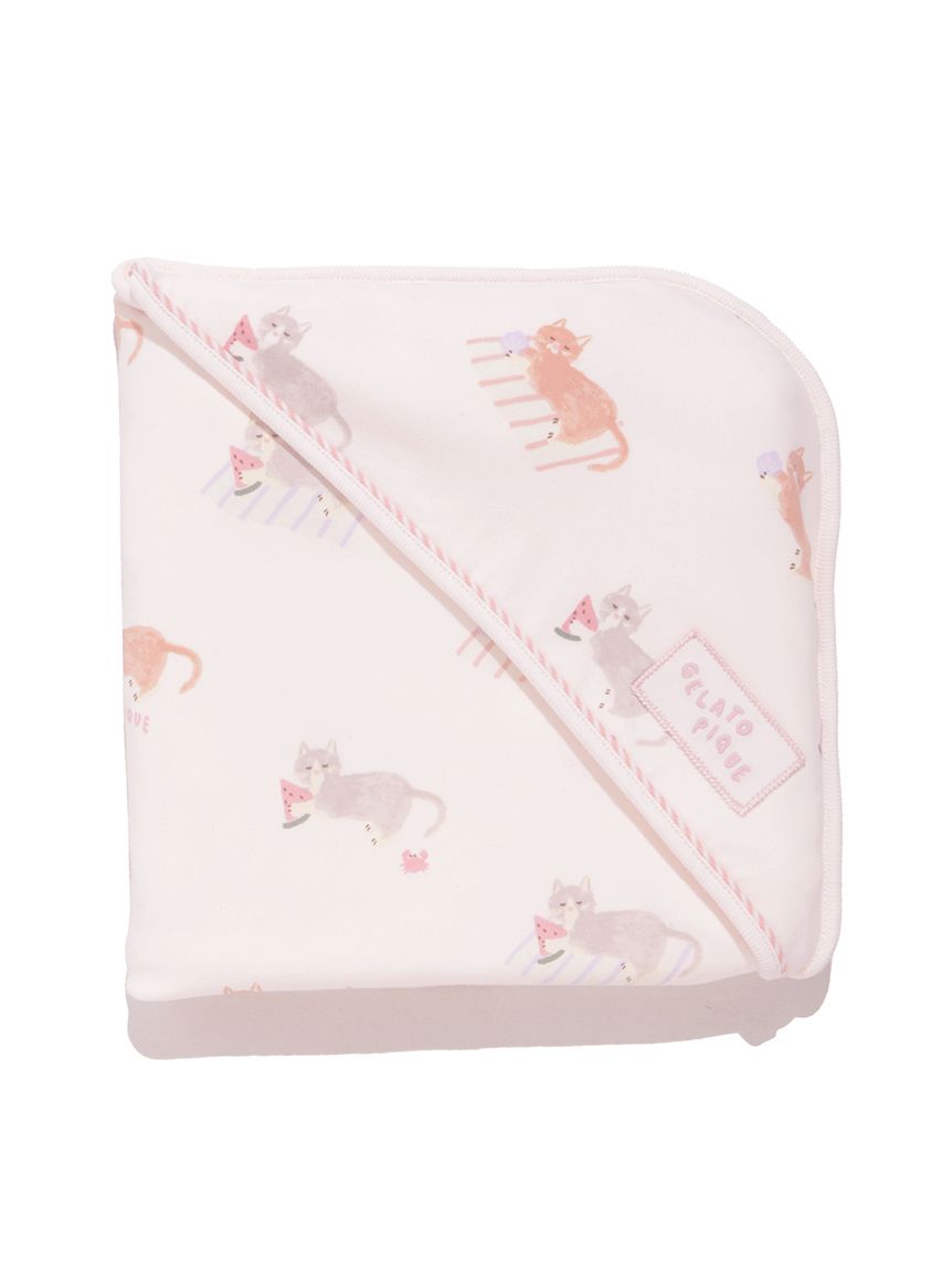 KIDS】シーサイドキャット柄ブランケット(グッズ)｜ルームウェア