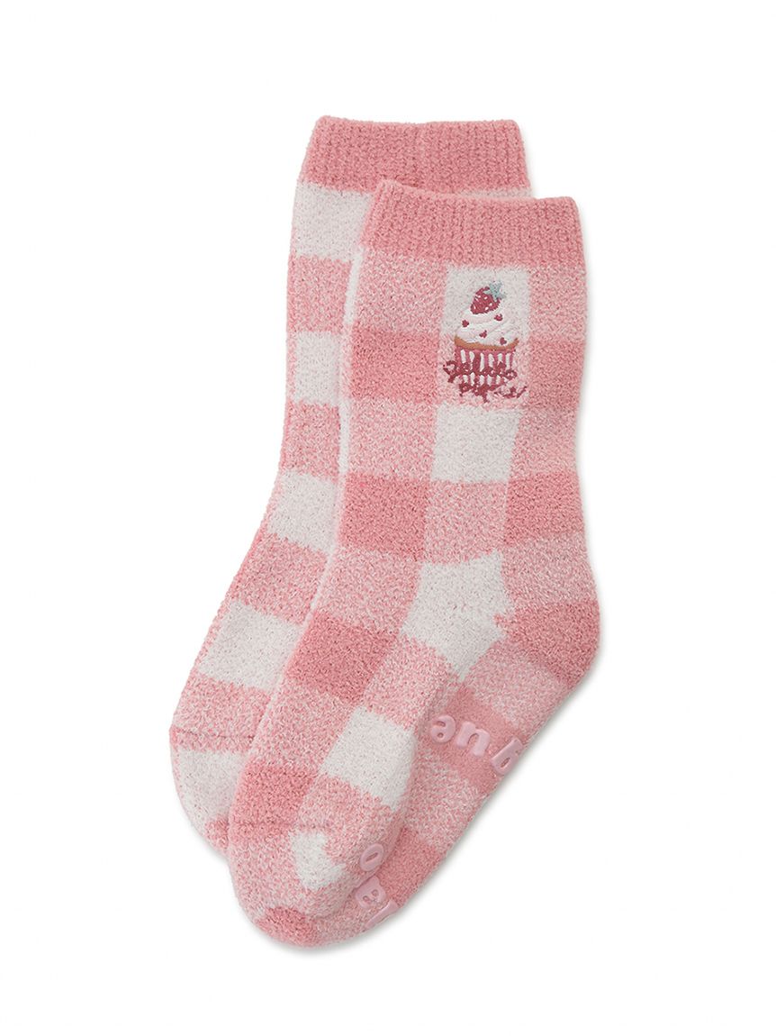 KIDS】エアリーモコギンガムチェック柄ソックス(グッズ)｜ルームウェア