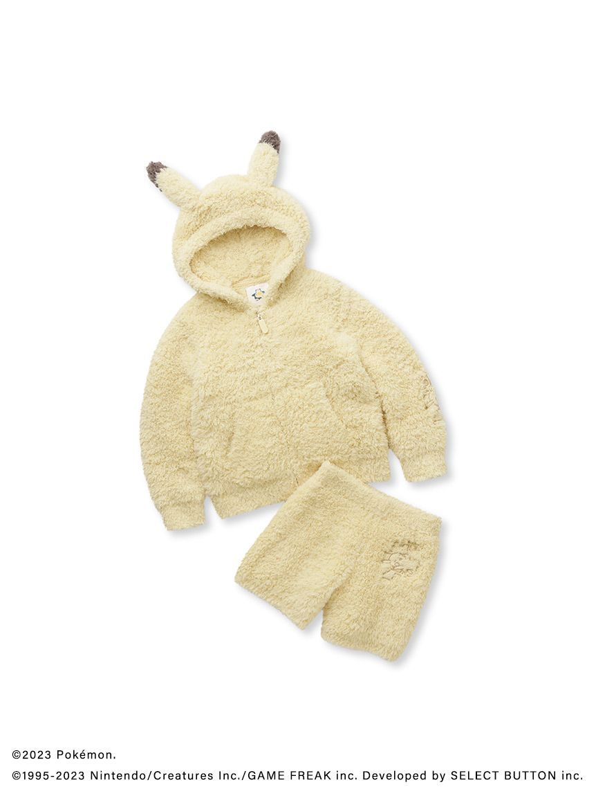 gelato pique 【キッズ】ピカチュウパーカ&ショートパンツセット ポケモンスリープ】【キッズ】ジェラート ピカチュウパーカ&ショート