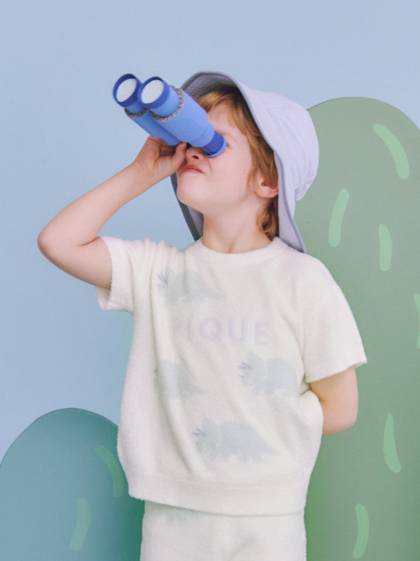 【限定カラーあり】【KIDS】スムーズィーダイナソージャガードプルオーバー(IVR【ONLINE限定カラー】-XXS)