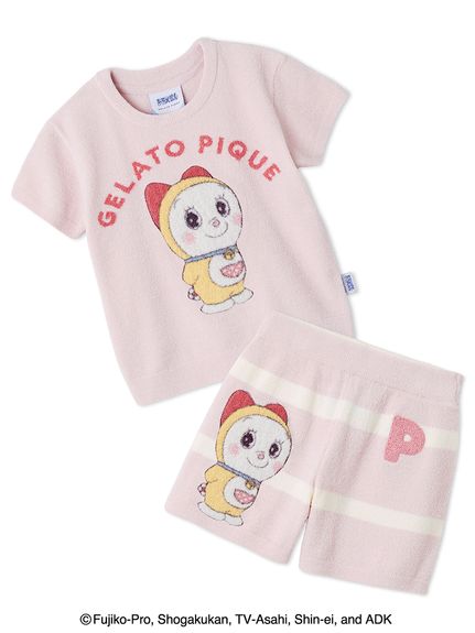 <新品>gelato pique ドラえもん ルームウェアセット ドラえもん】【キッズ】ジャガードプルオーバー&ショートパンツセット