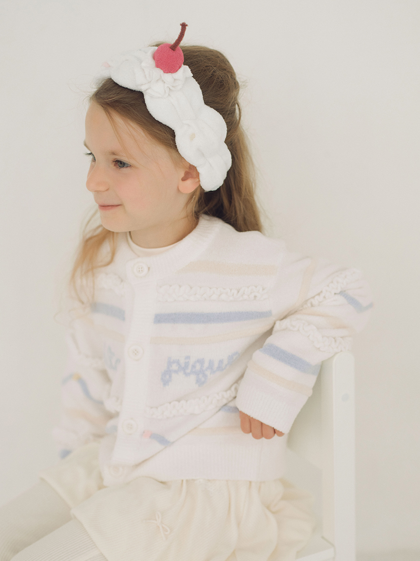 ジェラートピケ　ガーゼコットンフリルセット&モコモコパーカー ジェラートピケ ガーゼコットンフリルセット&モコモコパーカー