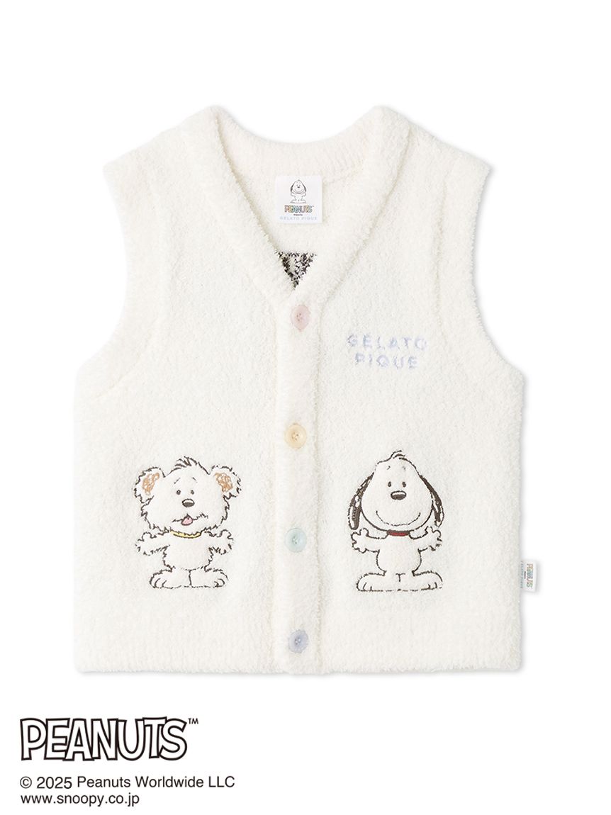 PEANUTS PUPPIES】【KIDS】ベビモコベスト(パーカ)｜ルームウェア