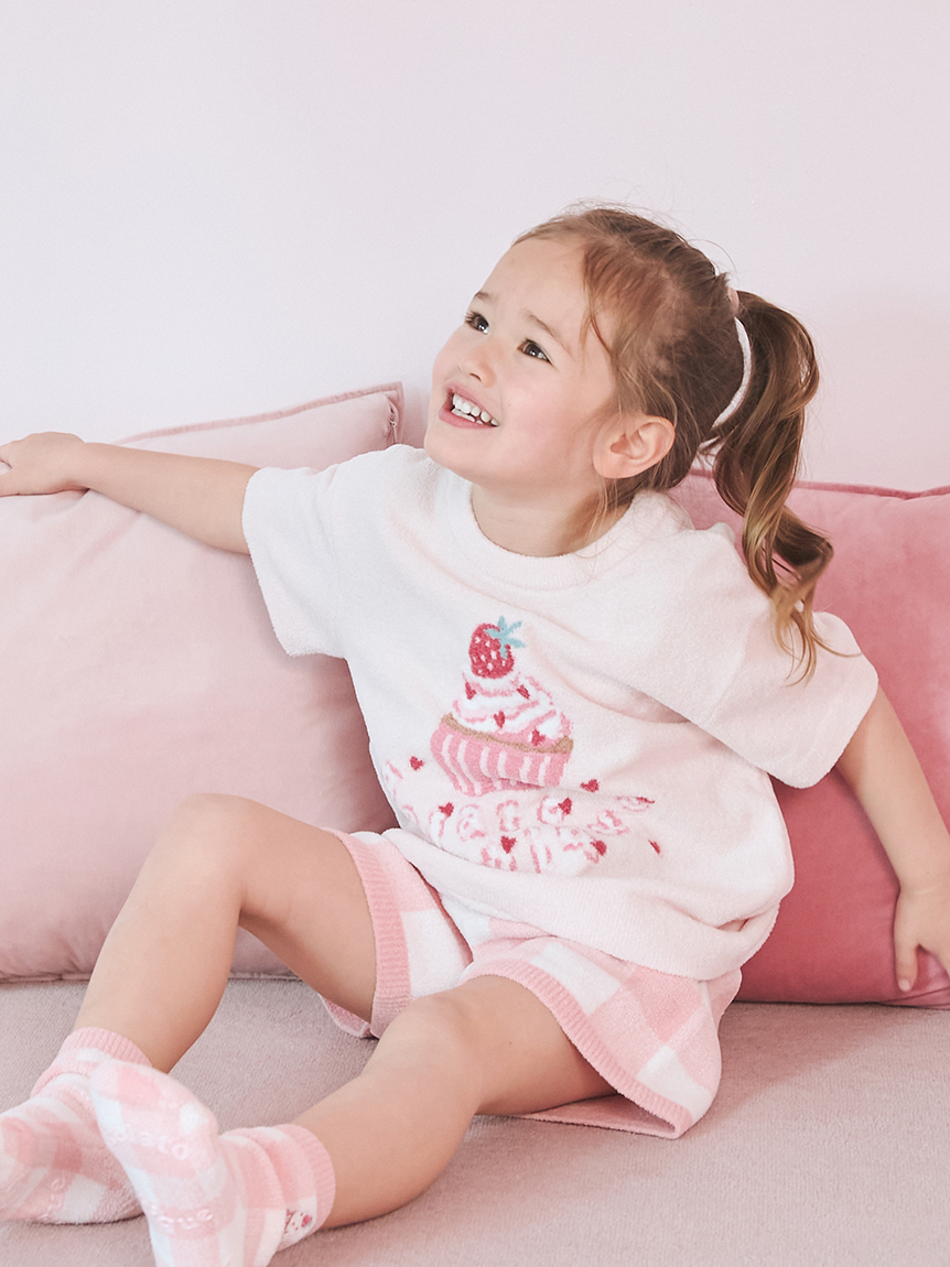 KIDS】エアリーモコモチーフジャガードプルオーバー(ニットプル