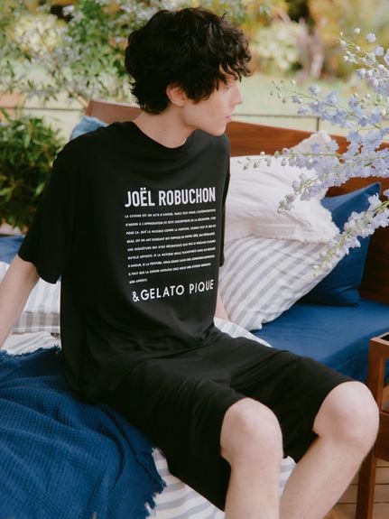 【接触冷感】【JOEL ROBUCHON】【HOMME】レーヨンロゴハーフパンツ