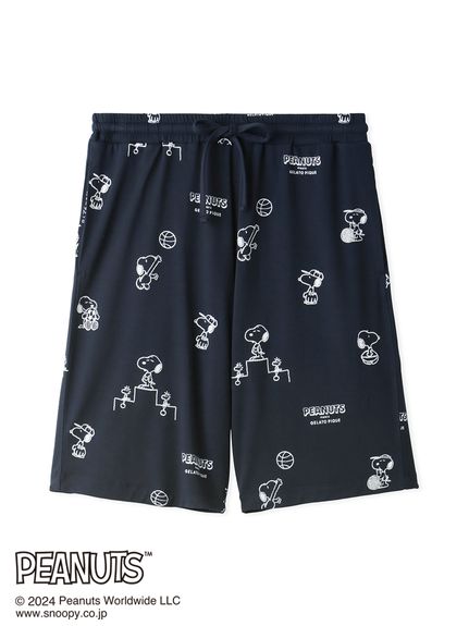 【PEANUTS】【HOMME】総柄プリントハーフパンツ